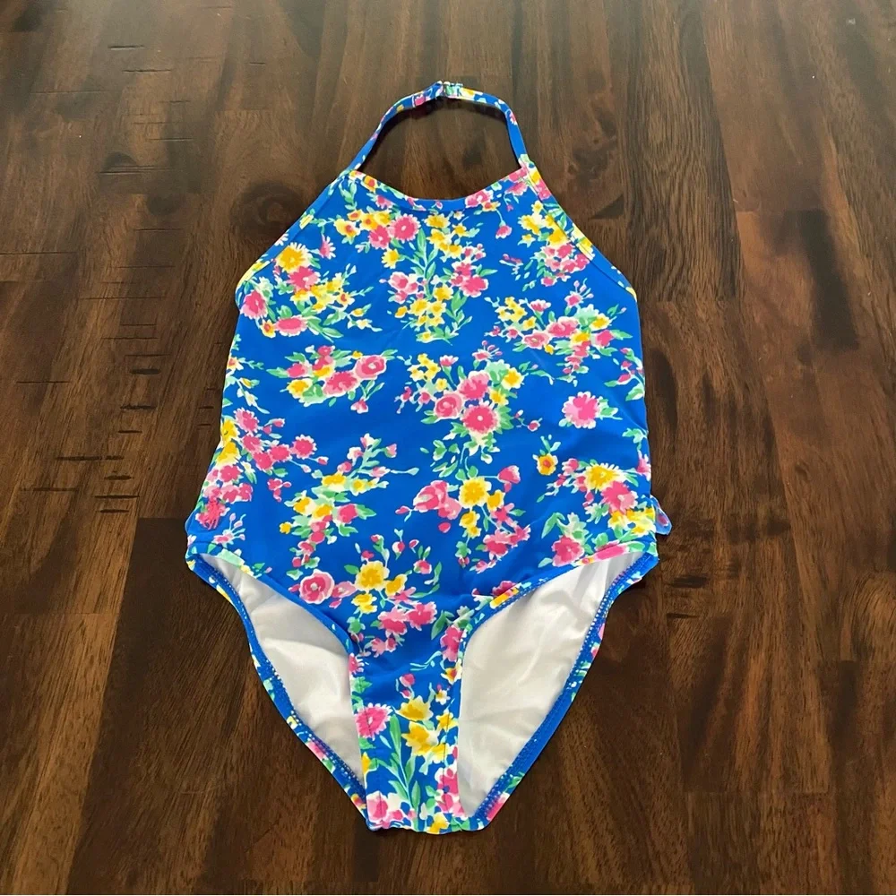 Ralph Lauren Floral Print One Piece Swimsuit